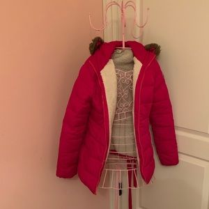 Abercrombie Kids Pink Puffer Winter Coat